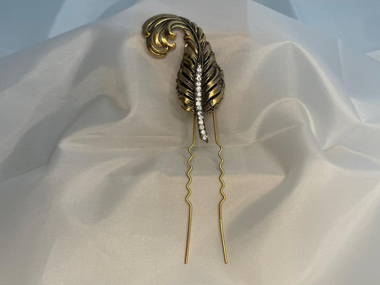 Feather hair piece for updo